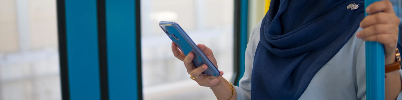 image of someone holding a phone